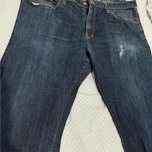 GAP MEN’S SLIM STRAIGHT FIT DISTRESSED 100% COTTON VINTAGE BLUE 40x32!